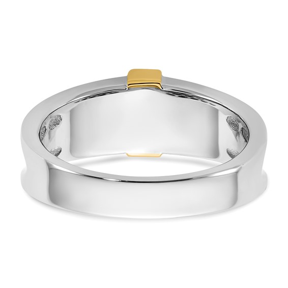 14ktt IB Goodman Mens Polished 5-Stone Diamond Ring Mounting