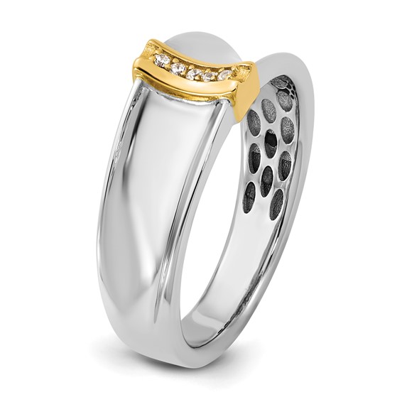 14ktt IB Goodman Mens Polished 5-Stone Diamond Ring Mounting