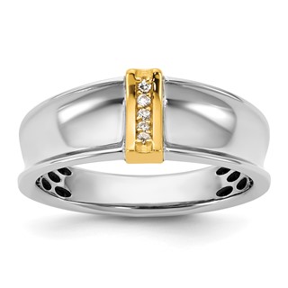 14ktt IB Goodman Mens Polished 5-Stone Diamond Ring Mounting