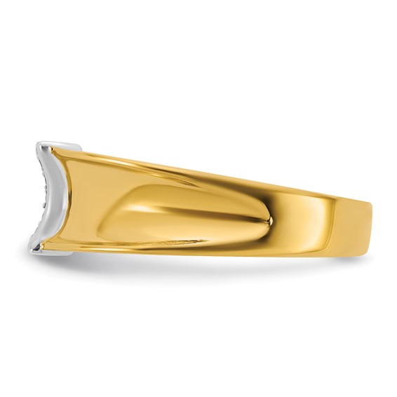 14ktt IB Goodman Mens Polished Complete 5-Stone 1/20ct Diamond Ring