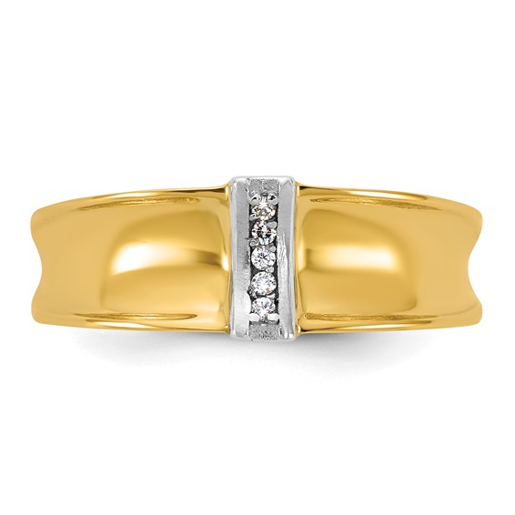 14ktt IB Goodman Mens Polished Complete 5-Stone 1/20ct Diamond Ring