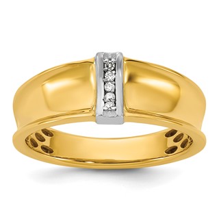 14ktt IB Goodman Mens Polished Complete 5-Stone 1/20ct Diamond Ring