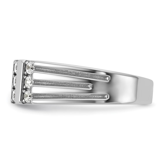 14kw IB Goodman Mens Polished Complete 1/3ct Diamond Ring