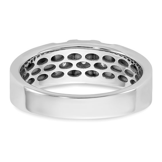 14kw IB Goodman Mens Polished Complete 1/3ct Diamond Ring