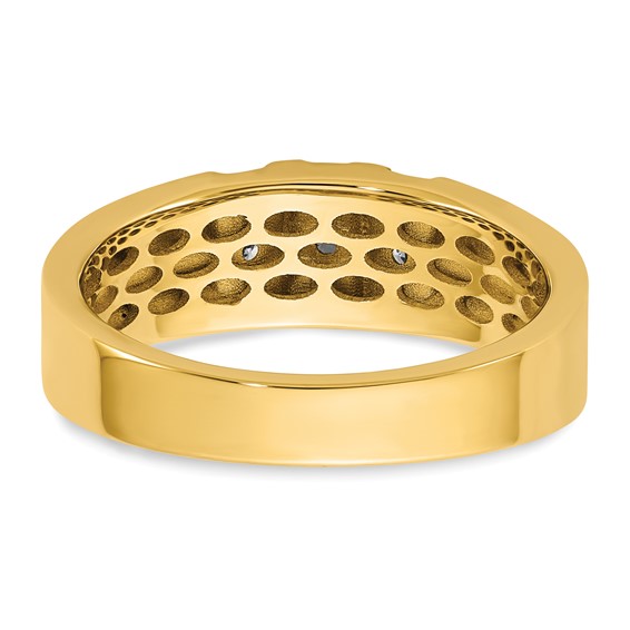 14ky w/White Rhodium IB Goodman Mens Complete 1/3ct Diamond Ring