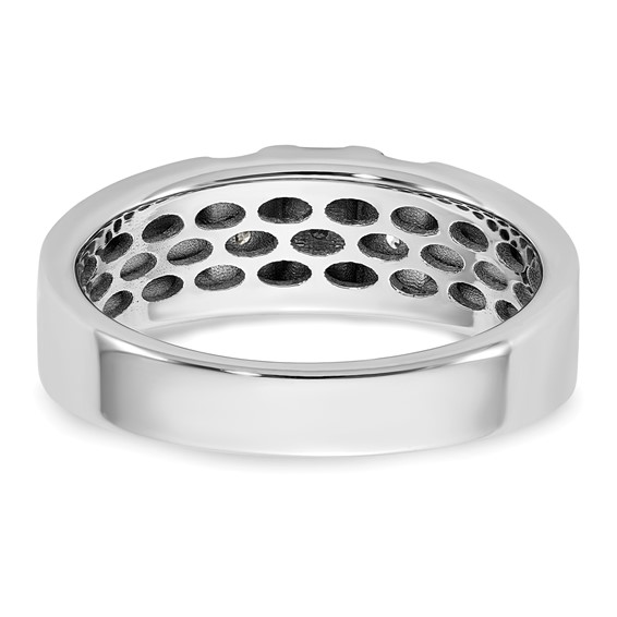 14kw w/Black Rhodium IB Goodman Mens Complete 1/3ct Diamond Ring