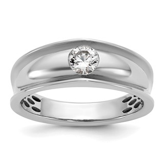 14kw IB Goodman Mens Polished Complete 1/2ct Diamond Ring