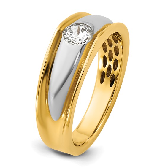 14ky w/White Rhodium IB Goodman Mens Diamond Ring Mounting