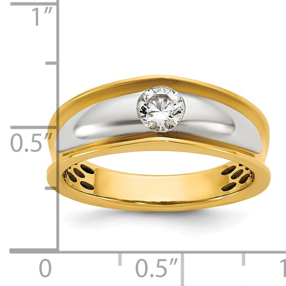 14ky w/White Rhodium IB Goodman Mens Diamond Ring Mounting