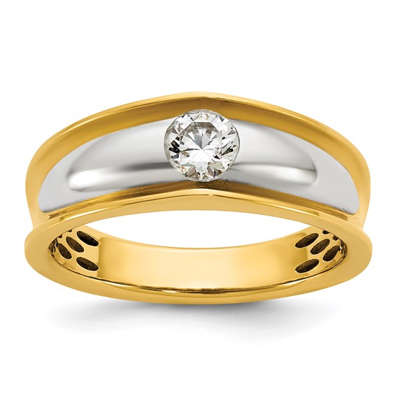 14ky w/White Rhodium IB Goodman Mens Diamond Ring Mounting