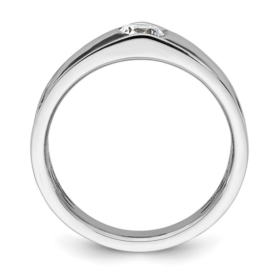 14kw IB Goodman Black Rhodium Mens Complete 1/2ct Diamond Ring