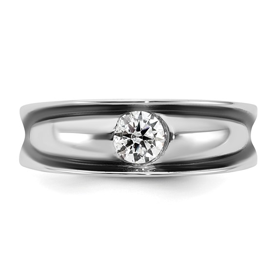 14kw IB Goodman Black Rhodium Mens Complete 1/2ct Diamond Ring