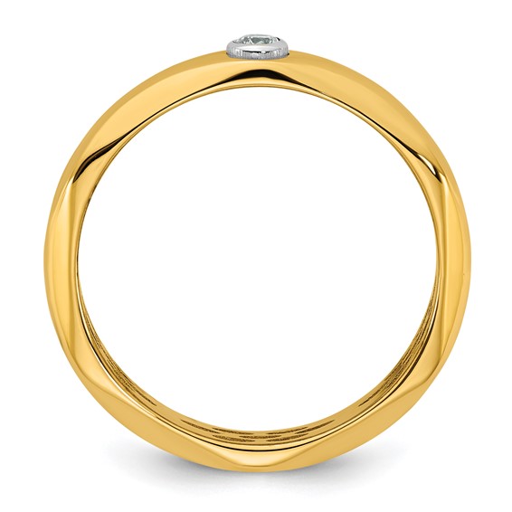 14ktt IB Goodman Mens Polished Diamond Band Ring Mounting