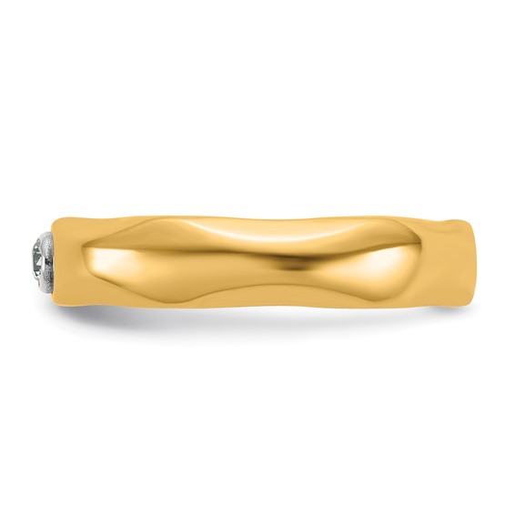 14ktt IB Goodman Mens Polished Diamond Band Ring Mounting