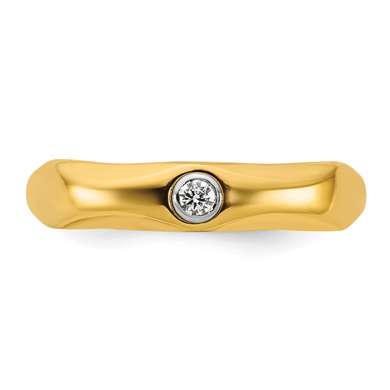 14ktt IB Goodman Mens Polished Diamond Band Ring Mounting