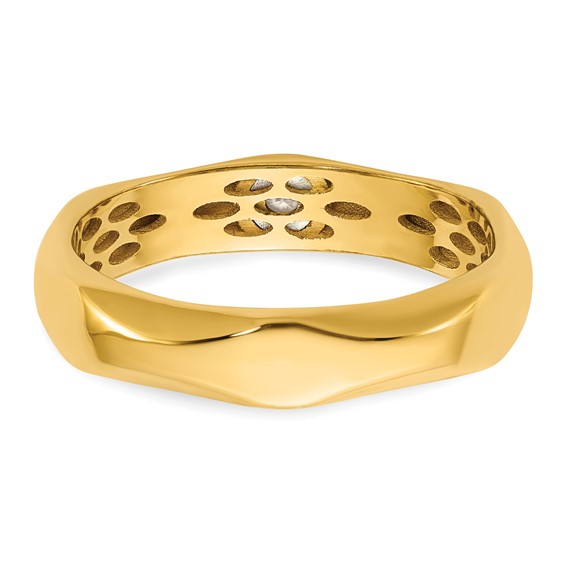 14ktt IB Goodman Mens Polished Diamond Band Ring Mounting