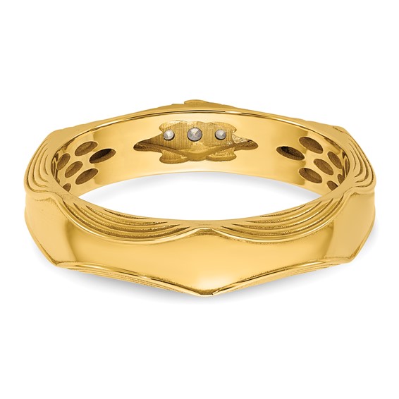 14ktt IB Goodman Mens 3-Stone Diamond Ring Mounting