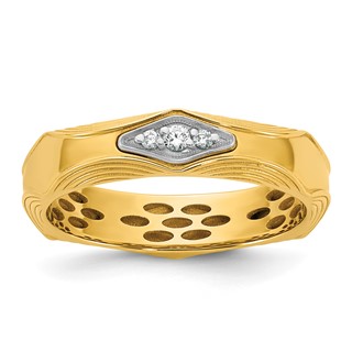 14ktt IB Goodman Mens 3-Stone Diamond Ring Mounting