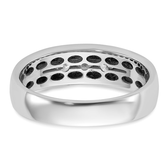 14kw IB Goodman Mens Polished Complete 3-Stone 1/3ct Diamond Ring