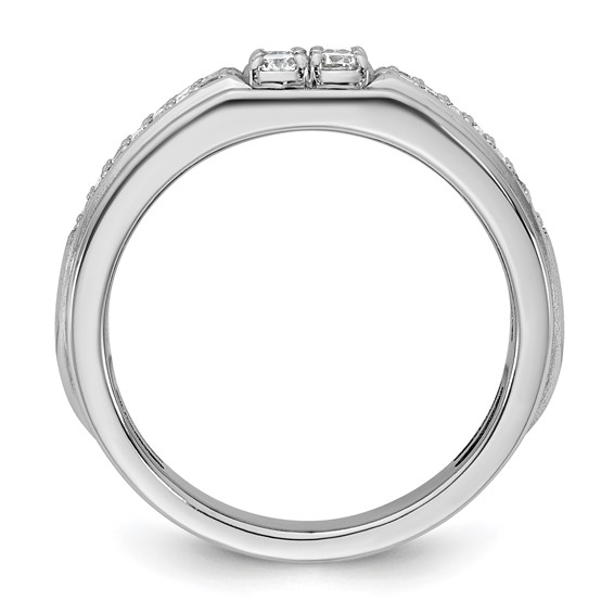 14kw IB Goodman Mens Polished 4-Stone Diamond Ring Mounting