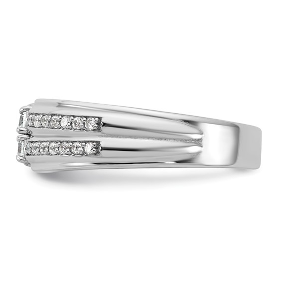 14kw IB Goodman Mens Polished 4-Stone Diamond Ring Mounting
