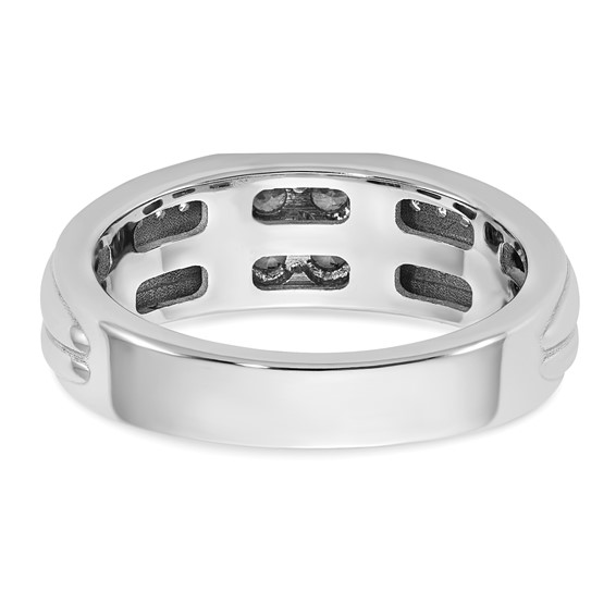 14kw IB Goodman Mens Polished 4-Stone Diamond Ring Mounting