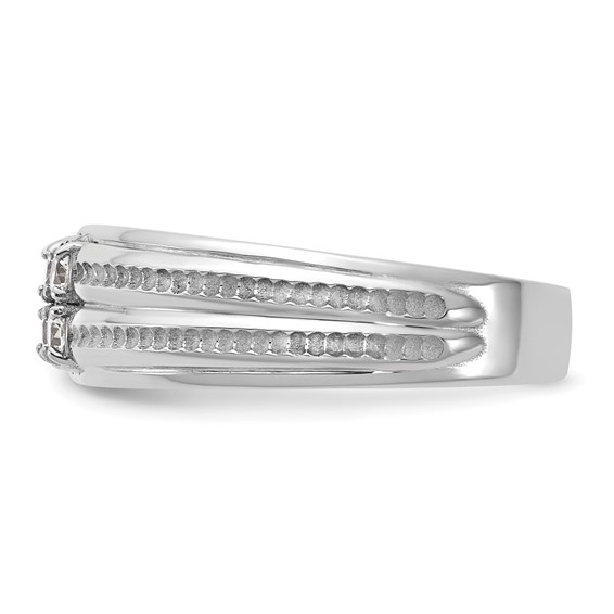 14kw IB Goodman Mens Polished Complete 4-Stone 1/3ct Diamond Ring