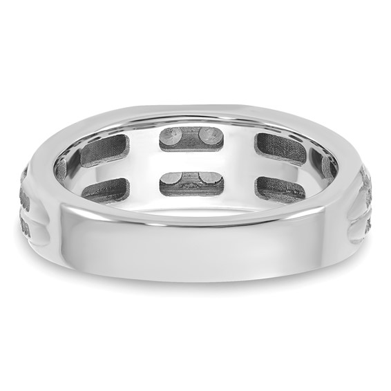 14kw IB Goodman Mens Polished Complete 4-Stone 1/3ct Diamond Ring