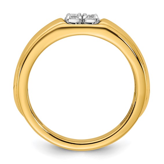 14ktt IB Goodman Mens Polished 4-Stone Diamond Ring Mounting