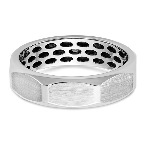 14kw IB Goodman Mens Satin Complete 1/10ct Diamond Ring