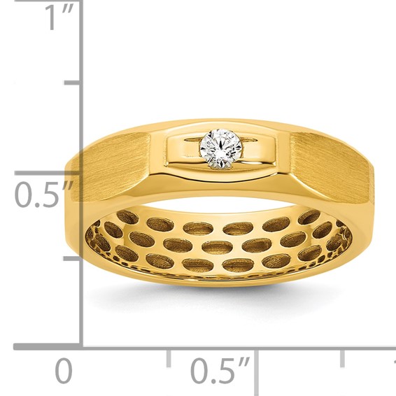 14ky IB Goodman Mens Satin Diamond Ring Mounting