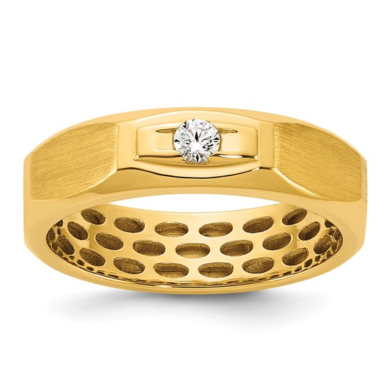 14ky IB Goodman Mens Satin Diamond Ring Mounting