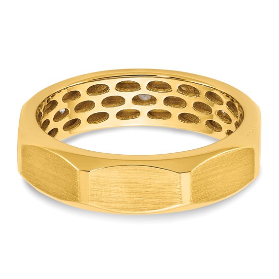 14ky IB Goodman Mens Satin Diamond Ring Mounting