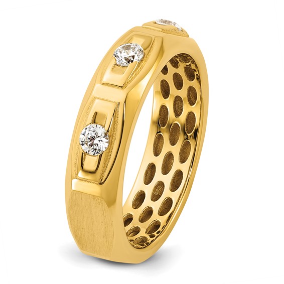 14ky IB Goodman Mens Satin Diamond Ring Mounting