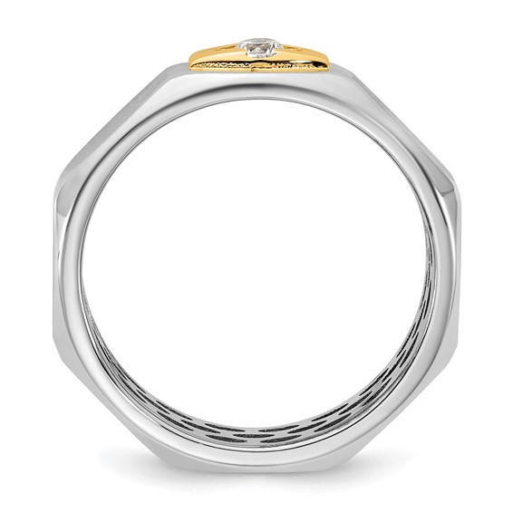 14ktt IB Goodman Mens Satin Diamond Ring Mounting