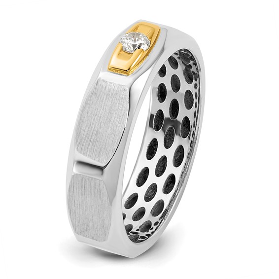 14ktt IB Goodman Mens Satin Diamond Ring Mounting