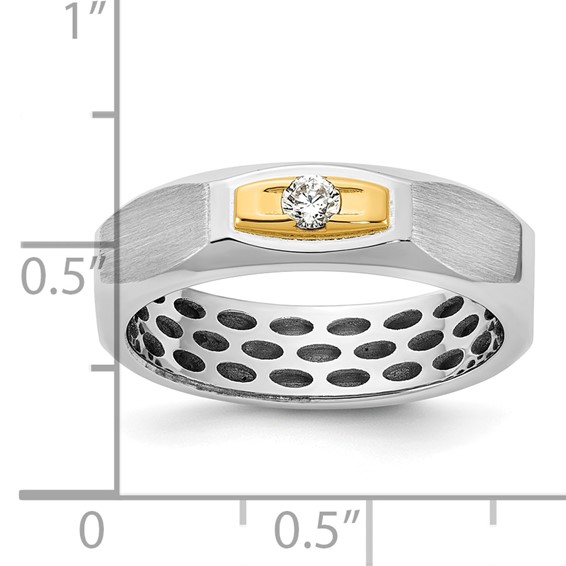 14ktt IB Goodman Mens Satin Diamond Ring Mounting