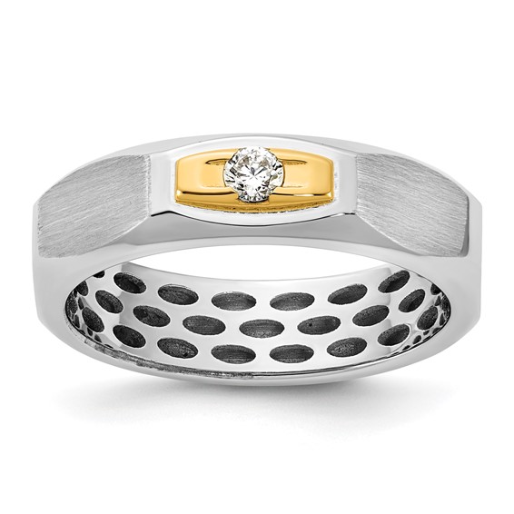 14ktt IB Goodman Mens Satin Diamond Ring Mounting
