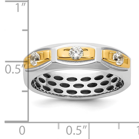 14ktt IB Goodman Mens Satin Complete 1/3ct Diamond Ring