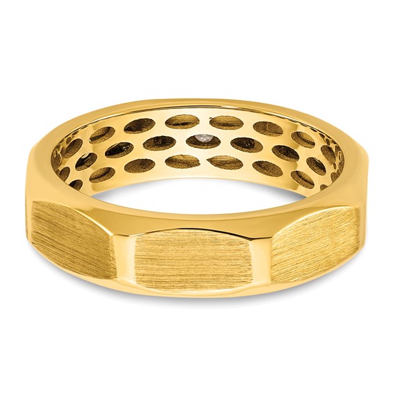 14ktt IB Goodman Mens Satin Diamond Ring Mounting