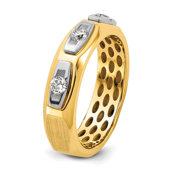 14ktt IB Goodman Mens Satin Diamond Ring Mounting