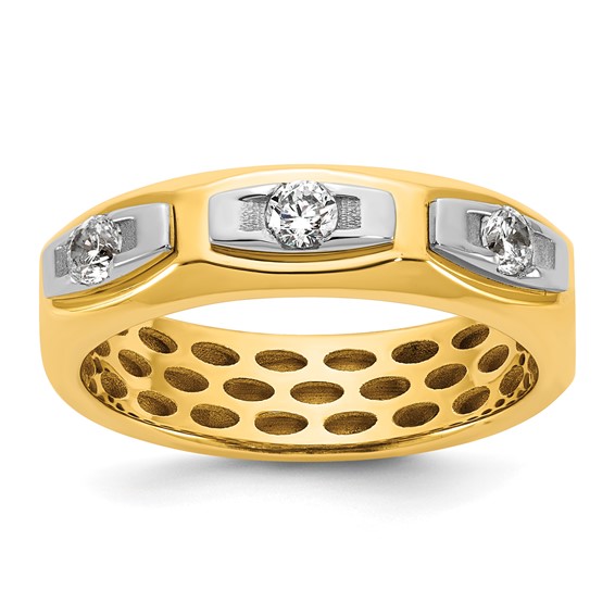 14ktt IB Goodman Mens Satin Diamond Ring Mounting