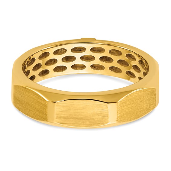 14ky IB Goodman Mens Satin Complete .03ct Diamond Ring