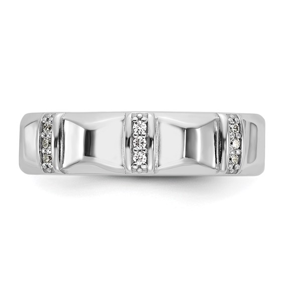 14kw IB Goodman Mens Satin Complete 1/15ct Diamond Ring