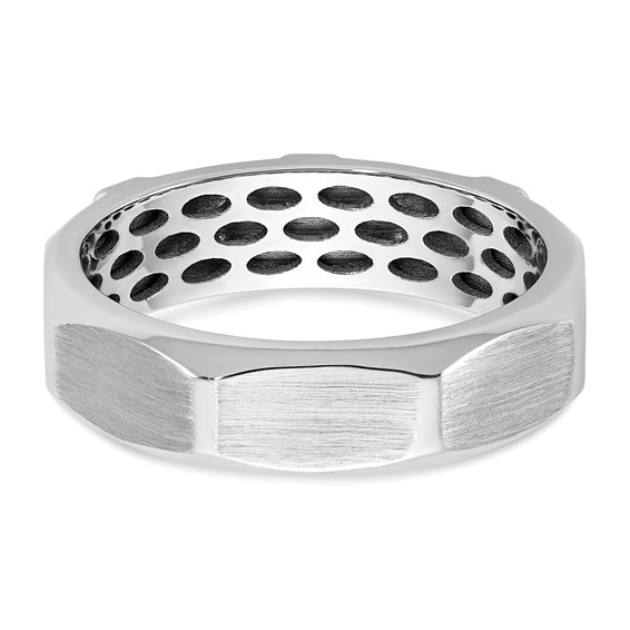 14kw IB Goodman Mens Satin Complete 1/15ct Diamond Ring