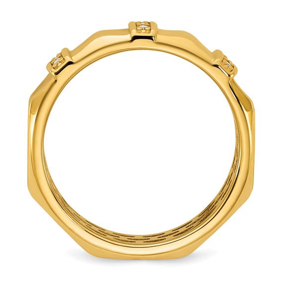 14ky IB Goodman Mens Satin Complete 1/15ct Diamond Ring