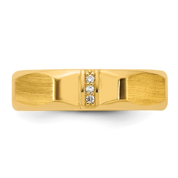 14ky IB Goodman Mens Satin Complete 1/15ct Diamond Ring