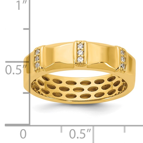 14ky IB Goodman Mens Satin Complete 1/15ct Diamond Ring