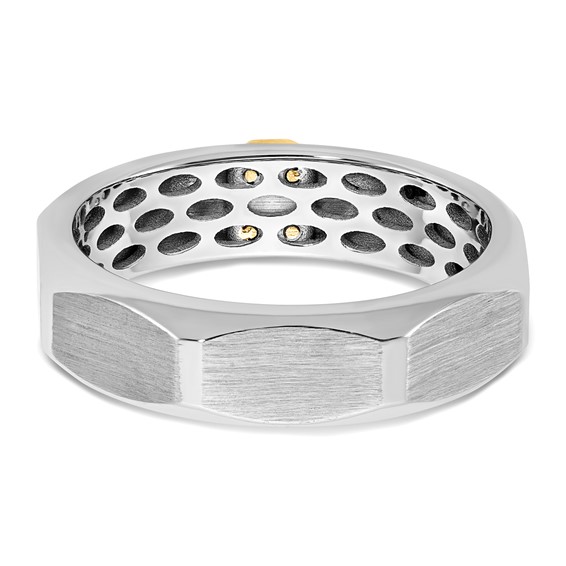 14ktt IB Goodman Mens Satin Complete .03ct Diamond Ring