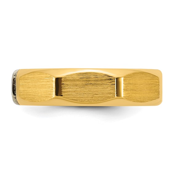 14ktt IB Goodman Mens Satin Complete .03ct Diamond Ring